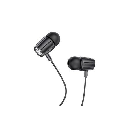 Vezetékes fülhallgató, headset 3,5 mm-es Jack csatlakozóval Hoco M88 Graceful fekete