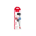 Vezetékes fülhallgató, headset 3,5 mm-es Jack csatlakozóval Hoco M88 Graceful fekete