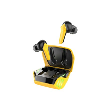 Bluetooth fülhallgató, headset Hoco S21 Magic Shadow Gaming sárga