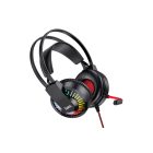 Vezetékes gamer fejhallgató, headset 3,5 mm-es Jack csatlakozóval Hoco W105 Joyful piros
