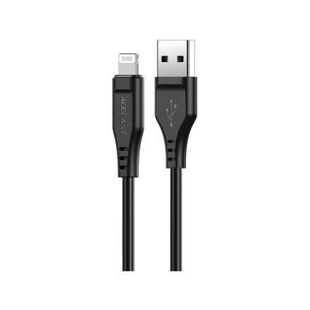 Töltő és adatkábel Lightning csatlakozóval 2.4A 1,2 méter Acefast C3-02 MFI fekete