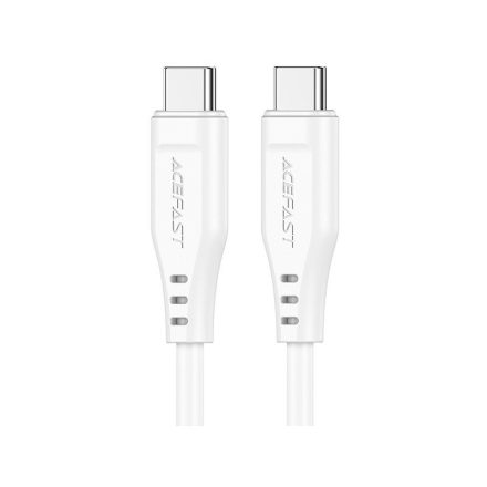 Töltő és adatkábel Type-C/Type-C csatlakozóval PD 60W 3A 1.2 méter Acefast C3-03 fehér