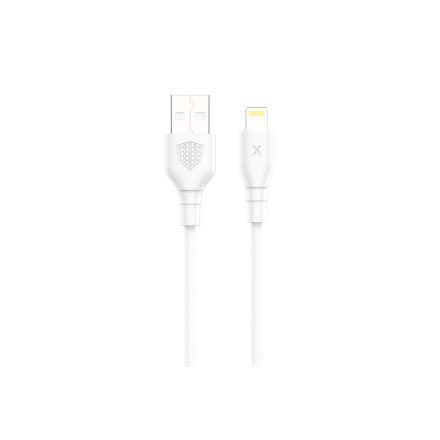 Töltő és adatkábel Lightning csatlakozóval 2.1A 1 méter Inkax CK-114 fehér