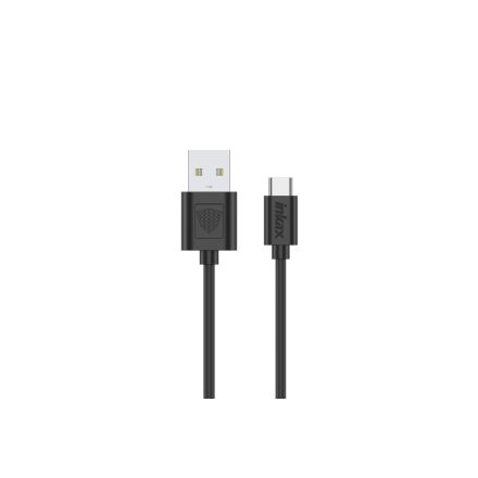 Töltő és adatkábel USB/Type-C csatlakozóval 1 méter Inkax You CK-13 fekete