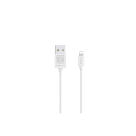 Töltő és adatkábel Lightning csatlakozóval 2.1A 1 méter Inkax CK-01 fehér