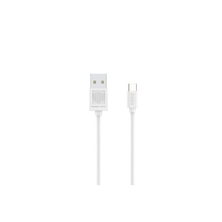 Töltő és adatkábel USB/Type-C csatlakozóval 3A 1 méter Inkax CK-01 fehér