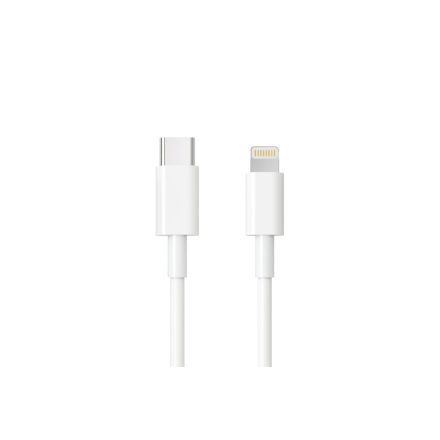 Töltő és adatkábel Type-C/Lightning csatlakozóval 1 méter Inkax CK-123 fehér