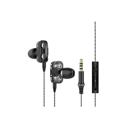Vezetékes fülhallgató, headset 3,5 mm-es Jack csatlakozóval Earldom ET-E29 fekete