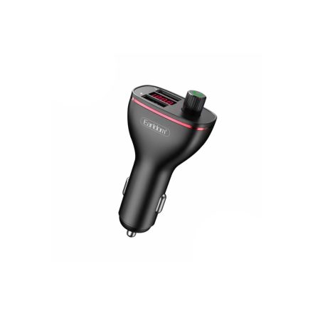 Dupla USB portos autós telefontöltő + FM transmitter Earldom ET-M58 fekete