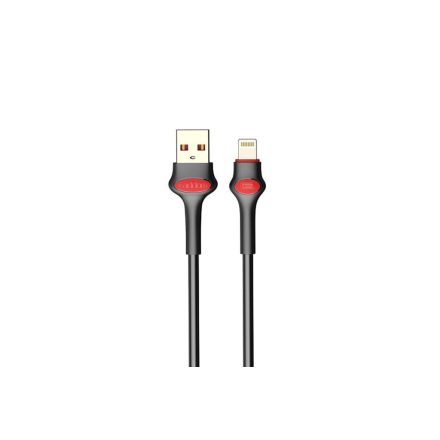 Töltő és adatkábel USB/Lightning csatlakozóval 2.4A 1 méter Earldom EC-082I fekete