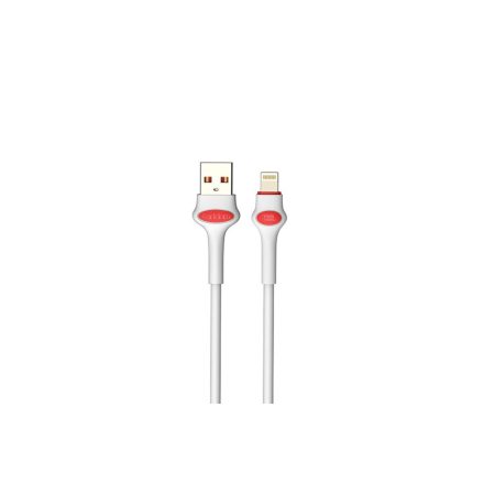 Töltő és adatkábel USB/Lightning csatlakozóval 2.4A 1 méter Earldom EC-082I fehér