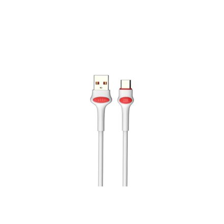 Töltő és adatkábel USB/Type-C csatlakozóval 3A 1 méter Earldom EC-082C fehér