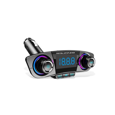 Autós töltő + FM transmitter Earldom ET-M60 fekete