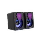 Vezetékes PC hangszóró (hangszórópár) hálózati és USB csatlakozóval Leerfei E-1046 fekete