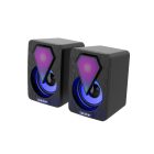 Vezetékes PC hangszóró (hangszórópár) hálózati és USB csatlakozóval Leerfei E-1046 fekete