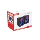 Vezetékes PC hangszóró (hangszórópár) hálózati és USB csatlakozóval Leerfei E-1046 fekete