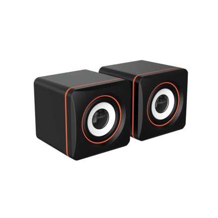 Vezetékes PC hangszóró (hangszórópár) hálózati és USB csatlakozóval Leerfei E-1020 fekete
