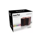 Vezetékes PC hangszóró (hangszórópár) hálózati és USB csatlakozóval Leerfei E-2301 barna