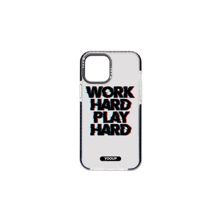 Mintás telefontok Work Hard iPhone 13 Pro YooUp fekete kerettel