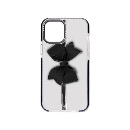 Mintás telefontok Tie iPhone 13 Mini YooUp átlátszó háttérrel fekete kerettel