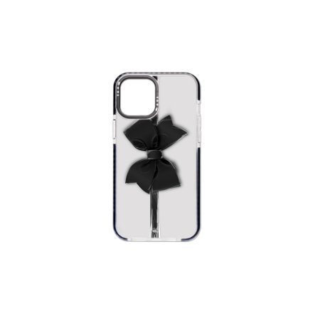Mintás telefontok Tie iPhone 13 Mini YooUp átlátszó háttérrel fekete kerettel