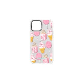   Mintás telefontok Popcorn iPhone 13 Pro Max átlátszó háttérrel fehér kerettel