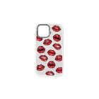 Mintás telefontok Lips iPhone 13 Pro Max átlátszó háttérrel fehér kerettel
