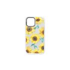 Mintás telefontok Sunflower iPhone 13 átlátszó háttérrel fehér kerettel