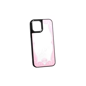   Mintás telefontok Mirror iPhone 12 Mini tükrös háttérrel fekete kerettel