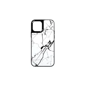   Mintás telefontok fehér márvány iPhone 13 Mini YooUp fekete kerettel