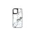 Mintás telefontok fehér márvány iPhone 12 Mini YooUp fekete kerettel