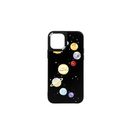 Mintás telefontok Planet iPhone 12 Pro Max YooUp fekete kerettel