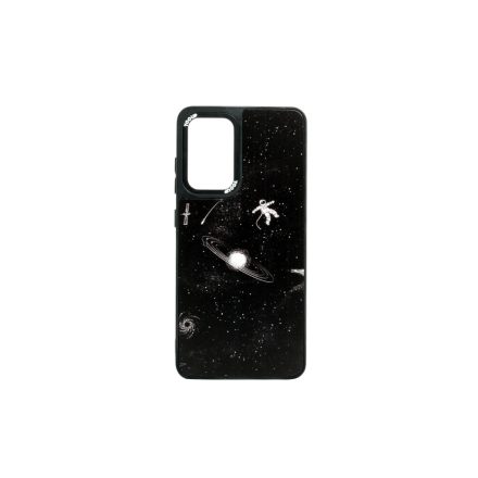 Mintás telefontok Űrséta Samsung Galaxy A52 A525F/A52 5G/A52S 5G YooUp fekete kerettel