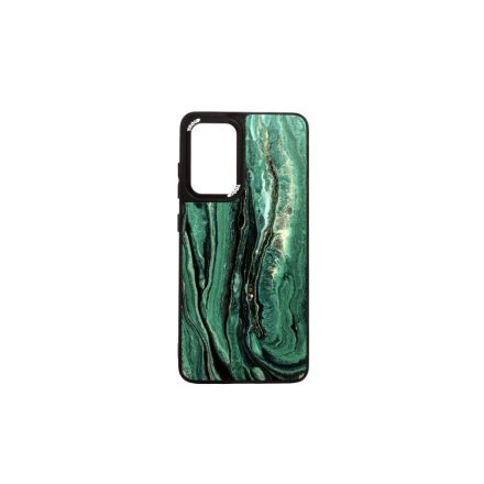 Mintás telefontok zöld márvány Samsung Galaxy A52 A525F/A52 5G/A52S 5G YooUp fekete kerettel