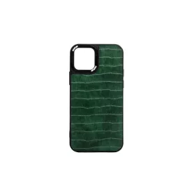 Caiman Bőrhatású tok iPhone 12 Mini zöld