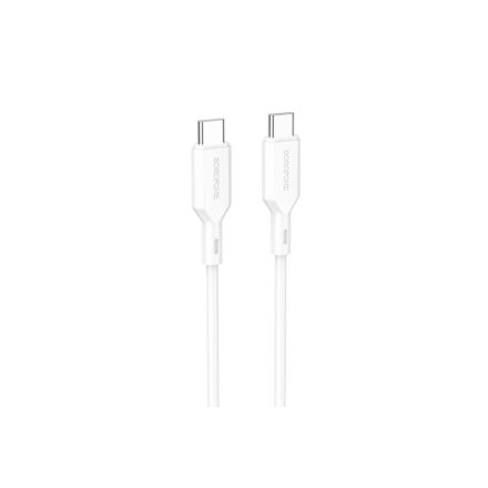 Töltő és adatkábel Type-C/Type-C csatlakozóval 60W 3A 1 méter Borofone BX70 fehér