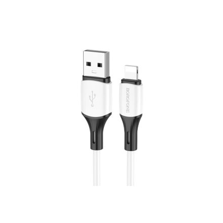 Töltő és adatkábel USB/Lightning csatlakozóval 2.4A 1 méter Borofone BX79 fehér