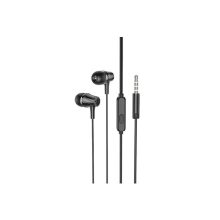 Vezetékes fülhallgató, headset 3,5 mm-es Jack csatlakozóval Borofone BM69 Universal fekete