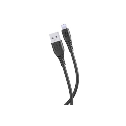Töltő és adatkábel Lightning csatlakozóval 3A 1 méter Jokade JA010 Zhizun fekete