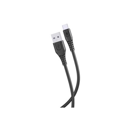 Töltő és adatkábel USB/Type-C csatlakozóval 3A 1 méter Jokade JA010 fekete