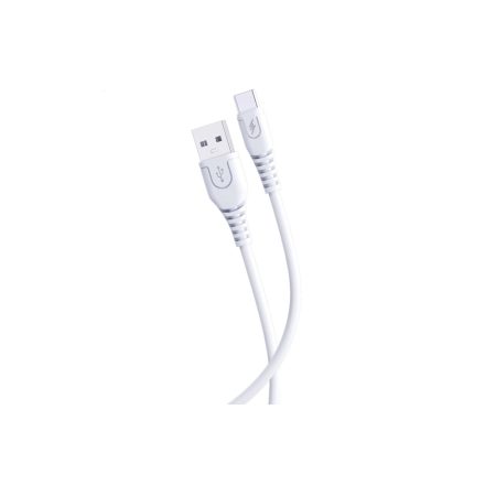 Töltő és adatkábel USB/Type-C csatlakozóval 3A 1 méter Jokade JA010 fehér