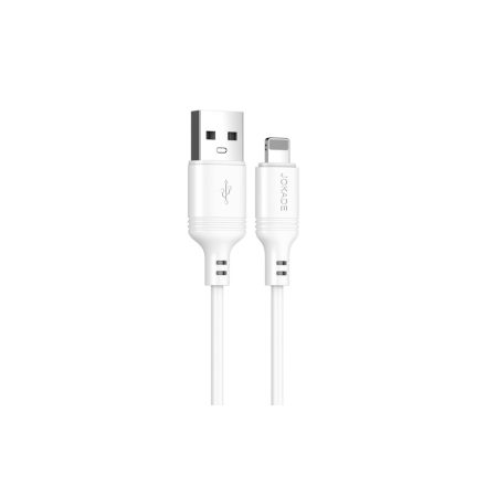 Töltő és adatkábel Lightning csatlakozóval 3A 1 méter Jokade JA006 Sendi fehér