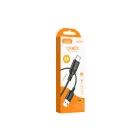 Töltő és adatkábel USB/Type-C csatlakozóval 3A 1 méter Jokade JA006 Sendi fekete