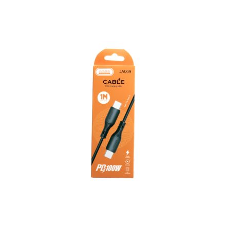 Töltő és adatkábel Type-C/Type-C csatlakozóval PD 100W 1 méter Jokade JA009 fekete