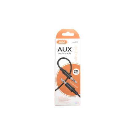 3.5 mm-es Jack csatlakozós audiókábel 2 méter Jokade JA005 fekete