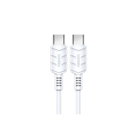 Töltő és adatkábel Type-C/Type-C csatlakozóval PD 60W 1.2 méter Kakusiga KSC-710 fehér