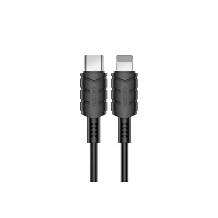 Töltő és adatkábel Type-C/Lightning csatlakozóval PD 20W 1.2 méter Kakusiga KSC-710 fekete