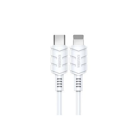 Töltő és adatkábel Type-C/Lightning csatlakozóval PD 20W 1.2 méter Kakusiga KSC-710 fehér