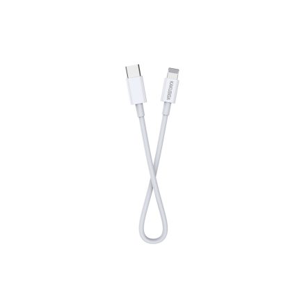 Töltő és adatkábel Type-C/Lightning csatlakozóval PD 25W 25 cm Kakusiga KSC-653 fehér