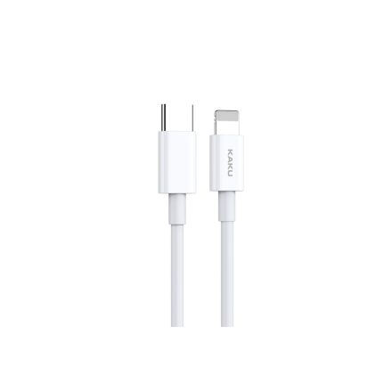 Töltő és adatkábel Type-C/Lightning csatlakozóval PD 25W 1 méter Kakusiga KSC-507 fehér